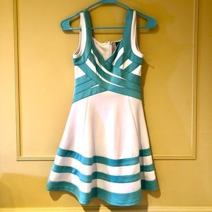 Whites and Teal Dress